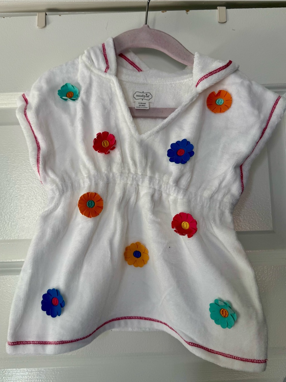 Mud Pie baby girl terry beach cover up